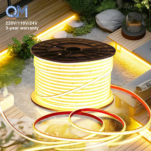 Tira de Luces <span class=keywords><strong>LED</strong></span> <span class=keywords><strong>COB</strong></span> Impermeable IP65 de 110V 220V en Oferta, con Pegamento de PVC, Personalizable en Azul/Azul Hielo/Blanco/Verde/Morado/Dorado/Rosa - Product Image 1