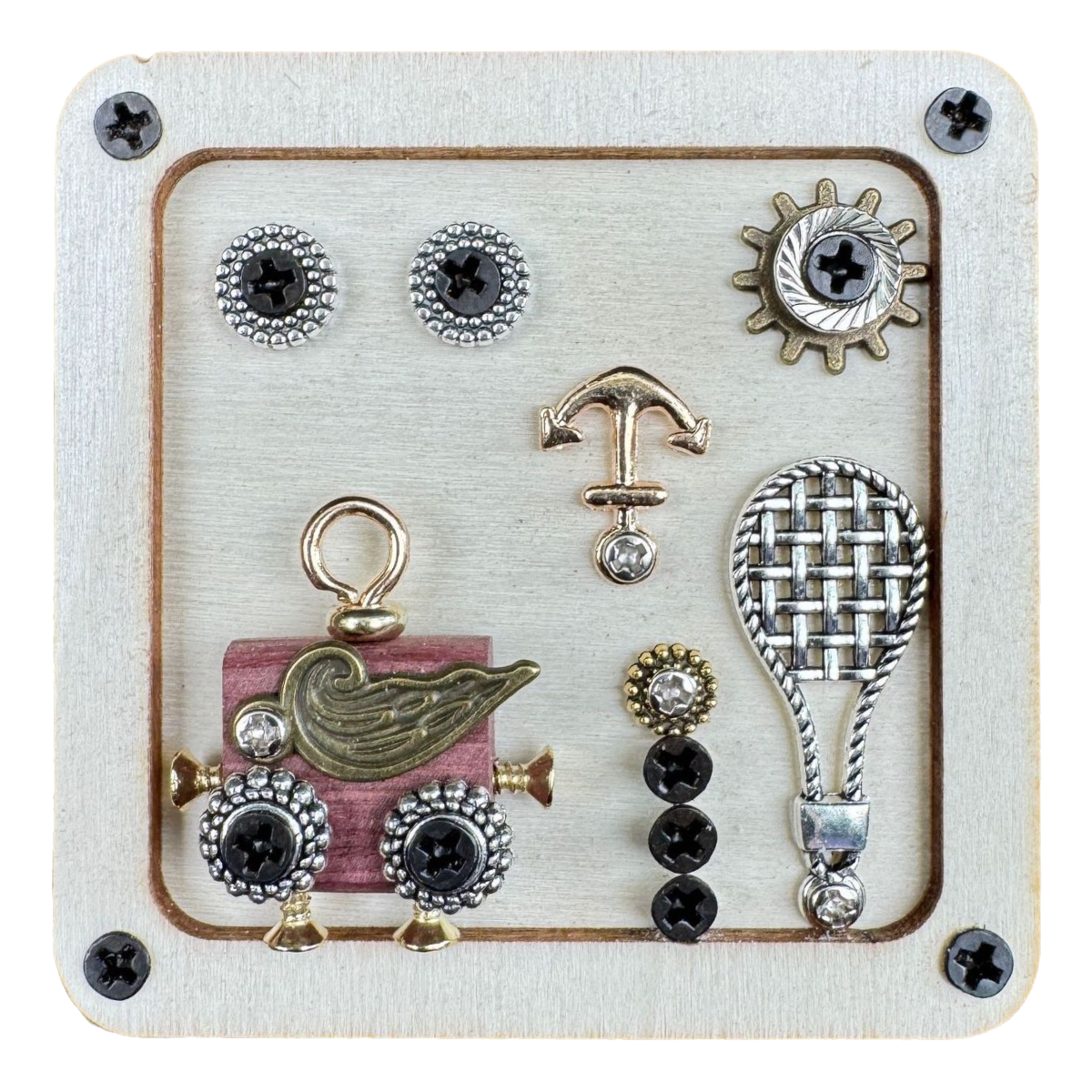 Captain Robot Wooden Fridge Magnets