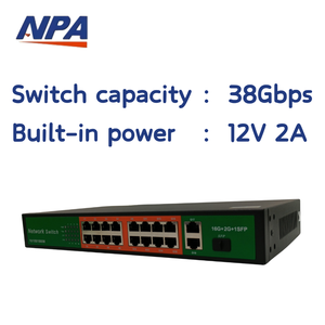 Công tắc Mạng ANPA 16 cổng Công tắc mạng Gigabit 10/100/1000M 16ge + 2 GE + 1 SFP gắn máy tính để bàn trực tiếp - Product Image 5