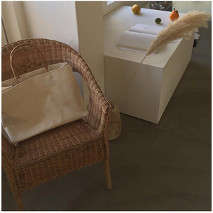 Minimalist Canvas Tote Bag Off White Large Capacity Zipper Closure Women's Shopping Handbag Summer 2020 Style - Product Image 5