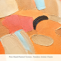 Peinture à l'huile abstraite peinte à la main, art sur toile à blocs de couleurs chaudes, taille personnalisée, fournisseur en gros pour hôtels et maisons