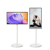 Écran vertical intelligent 32 pouces 16:9 IPS LCD sur pied, multi-scénarios, Android 13 pour présentations de bureau et fitness