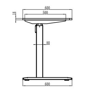 एकल मोटर इलेक्ट्रिक लिफ्टिंग 63 इंच ऊंचाई समायोज्य डेस्क - Product Image 3