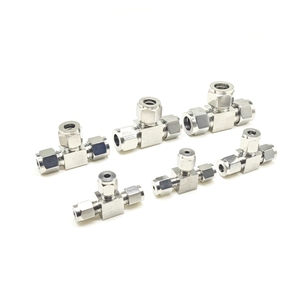 Fabricantes de accesorios de tubos de compresión Proveedores 6mm 8mm 10mm 12mm 14MM 16mm 304 316L Conectores en T de Unión igual de acero inoxidable - Product Image 4