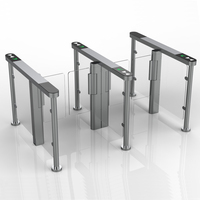 Barrera Electrónica Abatible, Torniquetes con Código QR/Reconocimiento Facial, Escáner de Código de Barras, Sistema de Control de Acceso a Puertas, Motor sin Escobillas