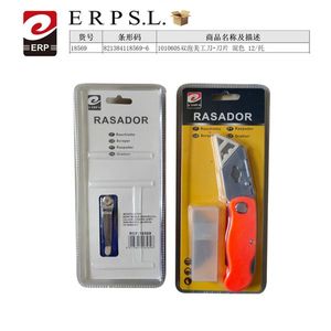 Coltello multiuso Rasador 101060S a doppia lama con manico rosso, confezione da 12 - Product Image 3