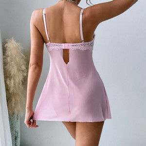 Großhandel Sexy Spitze Babydoll Nachtwäsche Half Light Control Level Pyjamas Unterwäsche Günstige Open Cup Half Slips Dessous Nachtwäsche - Product Image 2