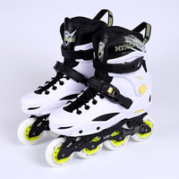 Patins à roulettes en ligne personnalisés à 4 roues pour adultes, niveau professionnel, chaussures de freestyle avec matériaux PU, aluminium et EVA