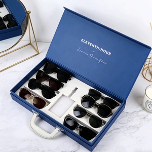 Custom logo Packaging Cardboard Boxes Cajas Personalizadas Eyewear Sunglasses <b>Suitcase</b> Briefcase Packaging Paper Box with Handle - Product Image 1