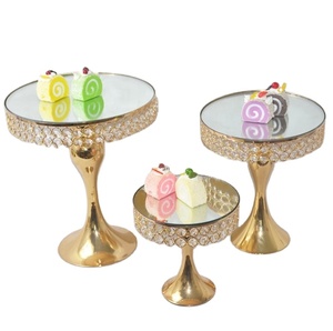 Juego de Soportes para Cupcakes Microstar <span class=keywords><strong>A</strong></span>-1644, Cristal Espejo, Metal Plateado, 20.4cm de Diámetro, Decoración para Fiestas en Casa, Bolsa OPP - Product Image 3