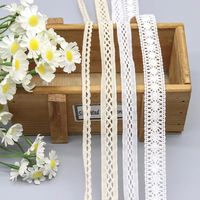 Personnalisé Fantaisie 100% Coton Garniture Dentelle Prix Usine Blanc Crochet Dentelle Garniture pour Robe de Mariée