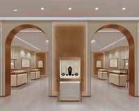 Luxuriöse Glas-Schmuckvitrine mit LED-Beleuchtung |   Maßgefertigte Moderne Vitrine für Einzelhandelsgeschäfte Ladeneinrichtungen Showroom-Design