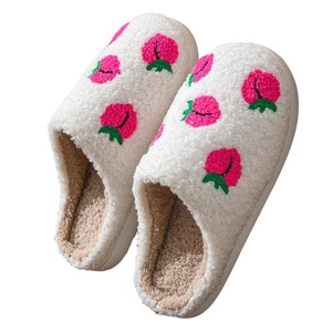 Winter Selling Plush Warm Ladies <b>Slippers</b> Indoor Cartoon Ladies <b>Slippers</b> Green Flat Embroidered Designer <b>Slippers</b> for Women - Product Image 4