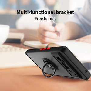 Coque de téléphone givrée pour Google <span class=keywords><strong>Pixel</strong></span> 6 <span class=keywords><strong>Pro</strong></span> Fashion, Protection antichoc pour voiture magnétique avec anneau de support - Product Image 4