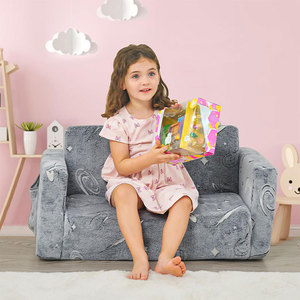 Children's Beanbag Chair Single Person <b>Sofa</b> With Blanket Soft Fabric Recliner For <b>Kids</b> Bedroom Use - Product Image 1