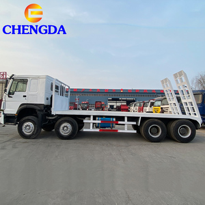 Truk Kargo Chassis <span class=keywords><strong>Flatbed</strong></span> Sinotruck Howo 8x4 50 Ton Bekas dengan Tangga - Product Image 4