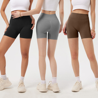 Pantalones Cortos Deportivos de Compresión de Cintura Alta para Yoga y Entrenamiento, con Efecto Scrunch y Levantamiento de Glúteos, Sin Costuras, de Venta Caliente