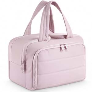 Trousse de Toilette et de Maquillage de Voyage Grande Capacité à 4 Zones Organisées avec Séparation Humide/Sèche pour un Rangement Catégorisé Ultime - Product Image 1