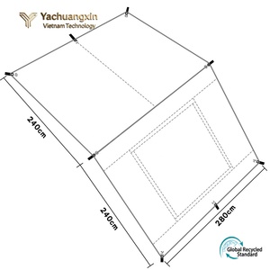 Mesh-Trimmed Edge Tent 210D Oxford Cloth Sun Proof Rainproof Windproof UV Protection Foldable Extended Type - Product Image 3