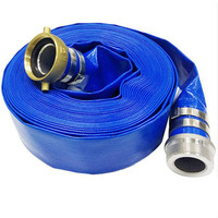 1 2 3 4 5 6 8 10 12 14 16 pouces de qualité supérieure tuyau d'évacuation d'eau en PVC bleu plat pour pompe de piscine ferme agriculture irrigation