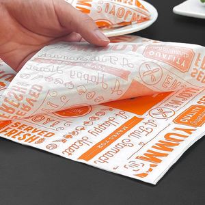 Food Grade Greaseproof Baking <b>Paper</b> Custom Printed Deli Silicone Coated Parchment <b>Paper</b> for Burger Sandwich Pastry Food <b>Wrapping</b> - Product Image 2