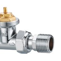 Vanne de radiateur thermostatique en chrome pour chauffage au sol