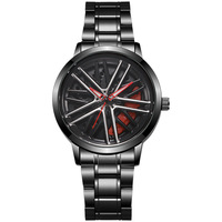 Nouvelle Montre à Quartz pour Homme 2025, Style Jante de Voiture, avec Bracelet en Acier Inoxydable et Affichage à Aiguilles, Écologique, Tendance et Mode