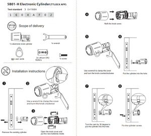 IP67防水電子ハーフユーロシリンダーロックRFIDカードTuya Ttlock BLEキーレスサムターンデジタルスマートシリンダードアロック - Product Image 5