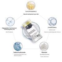 Sérum en poudre lyophilisée à l'oligopeptide d'acide hyaluronique, éclaircissant, hydratant et réparateur pour le soin de la peau du visage