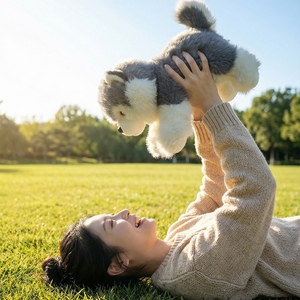 Jouets en peluche pour chiens Alaskan Malamute avec son de aboiement réaliste, pattes en caoutchouc souple, faible MOQ - Product Image 6