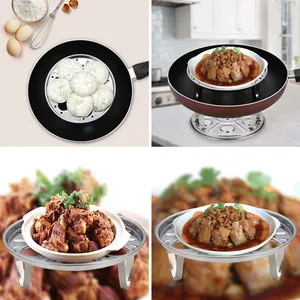 Rejilla multifuncional para huevos al vapor, rejilla de acero inoxidable para panecillos al vapor, rejilla para cocinar al vapor, accesorios duraderos para cocinar al vapor, 1 ud. - Product Image 6