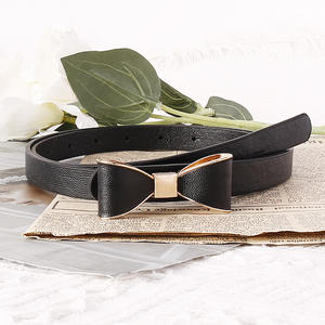 Cinturón de cuero PU con lazo para mujer, hebilla fina de aleación, color caramelo, para vestido, accesorio de moda de verano - Product Image 2