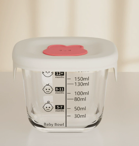 ขวดเก็บอาหารเด็กแบบกันรั่ว 240 มล. ชามแก้วโบโรซิลิเกต ใช้กับ<span class=keywords><strong>ไมโครเวฟ</strong></span>และเครื่องนึ่งได้ - Product Image 2