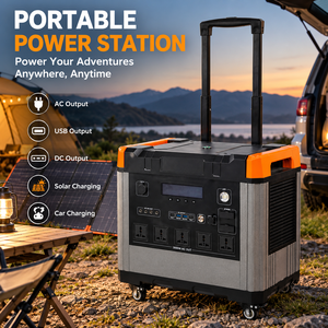 Générateur de batterie solaire rechargeable portable 2000W 3000W 5000W, station d'alimentation de secours pour la maison, le camping et les urgences avec panneau solaire - Product Image 5