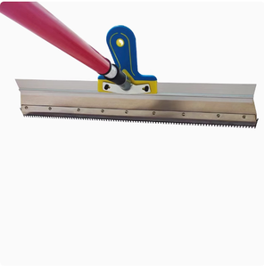 Grattoir à dents en acier inoxydable pour peinture au <span class=keywords><strong>sol</strong></span> Grattoir à ciment époxy auto-nivelant Positionnement en hauteur Râteau à raclette en plastique - Product Image 5