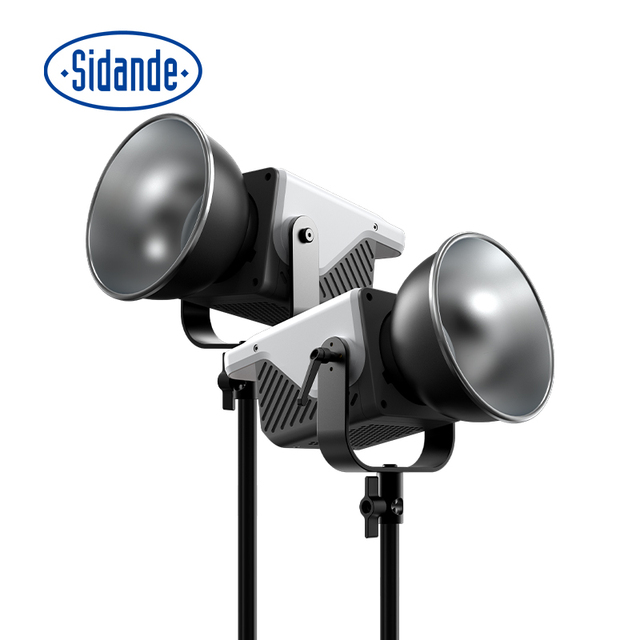 Sidande Bowens Mount COB 200W Dual-color Temperature 2500K-6500K LED Video Light for Photography and On-site Lighting.