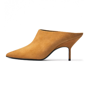 Mules de Mujer para Otoño/Invierno, de Piel Genuina, Tacón Fino, Punta en Pico, Alta Calidad, Personalizables - Product Image 1
