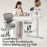 Chaise de bureau ergonomique pour enfants VSUCH, réglable en hauteur, en bois, avec roulettes et dossier bibliothèque
