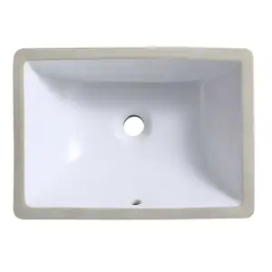 Lavabo à main rectangulaire en céramique blanche, très bonne qualité, salle de bains, blanc