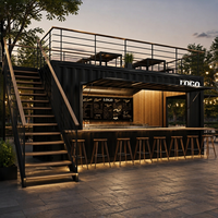 Maisons préfabriquées modulaires, conteneurs de restaurant, conteneurs de 40 pieds, bars, restaurants, conteneurs alimentaires