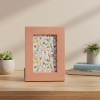 Cadre photo élégant en bois avec impression UV pour bureau – Support de table décoratif texturé pour la maison et le bureau, qualité supérieure