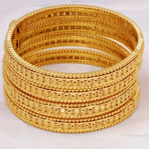 Bracciali di Lusso Stile Dubai, Regalo Placcato Oro 24K, Braccialetti Indiani Africani, <span class=keywords><strong>Gioielli</strong></span> da Matrimonio Nigeriani <span class=keywords><strong>Arabi</strong></span> per Donne - Product Image 2