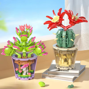 Juego de ramos de flores, minibloques de construcción para niños y niñas de 8 a 12 años, Micro ladrillos, juguetes educativos, juegos de bloques de ramos para niños - Product Image 5