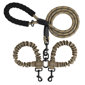 Kingtale-Correa doble para perros, cómoda, sin enredos, con amortiguador, Bungee reflectante, <span class=keywords><strong>2</strong></span> correas para perros para mascotas - Product Image 6