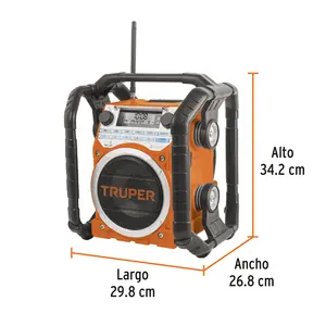 Radio FM digital resistente Truper con pantalla de visualización - Product Image 2