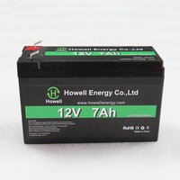 Baterai Lithium Iron Phosphate 12V 5Ah 7Ah 9Ah 10Ah 12Ah yang Disetujui IEC62133, Baterai LiFePO4 12V 7AH, Paket Baterai LiFePO4 18650