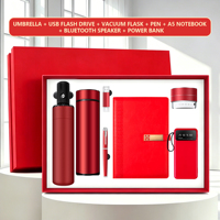 Coffret Cadeau Client : Bouteille Thermos, Stylo Signature, Clé USB, Bloc-notes, Parapluie, Enceinte sans fil, Chargeur portable - Vente en gros ODM