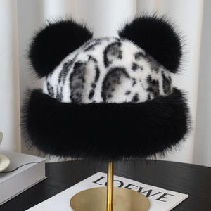 Bonnet rond en fourrure pour femme style coréen, vente en gros, chaud, respirant, doux, nouveau design, bonnet trapper en fourrure de Mongolie, chaud et moelleux pour l'hiver - Product Image 5
