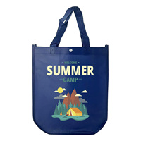 Vente en gros Sacs à provisions en tissu réutilisables à coins incurvés personnalisés avec impression écologique TNT Sac non tissé promotionnel avec logo