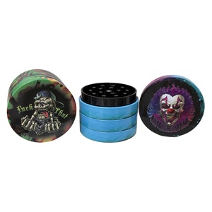 <b>Herb</b> <b>Grinder</b> 63mm Round Zinc Alloy Magnetic Lid Dry <b>Herb</b> <b>Grinder</b> with Colorful Cartoon Design for Smoking Accessories - Product Image 3